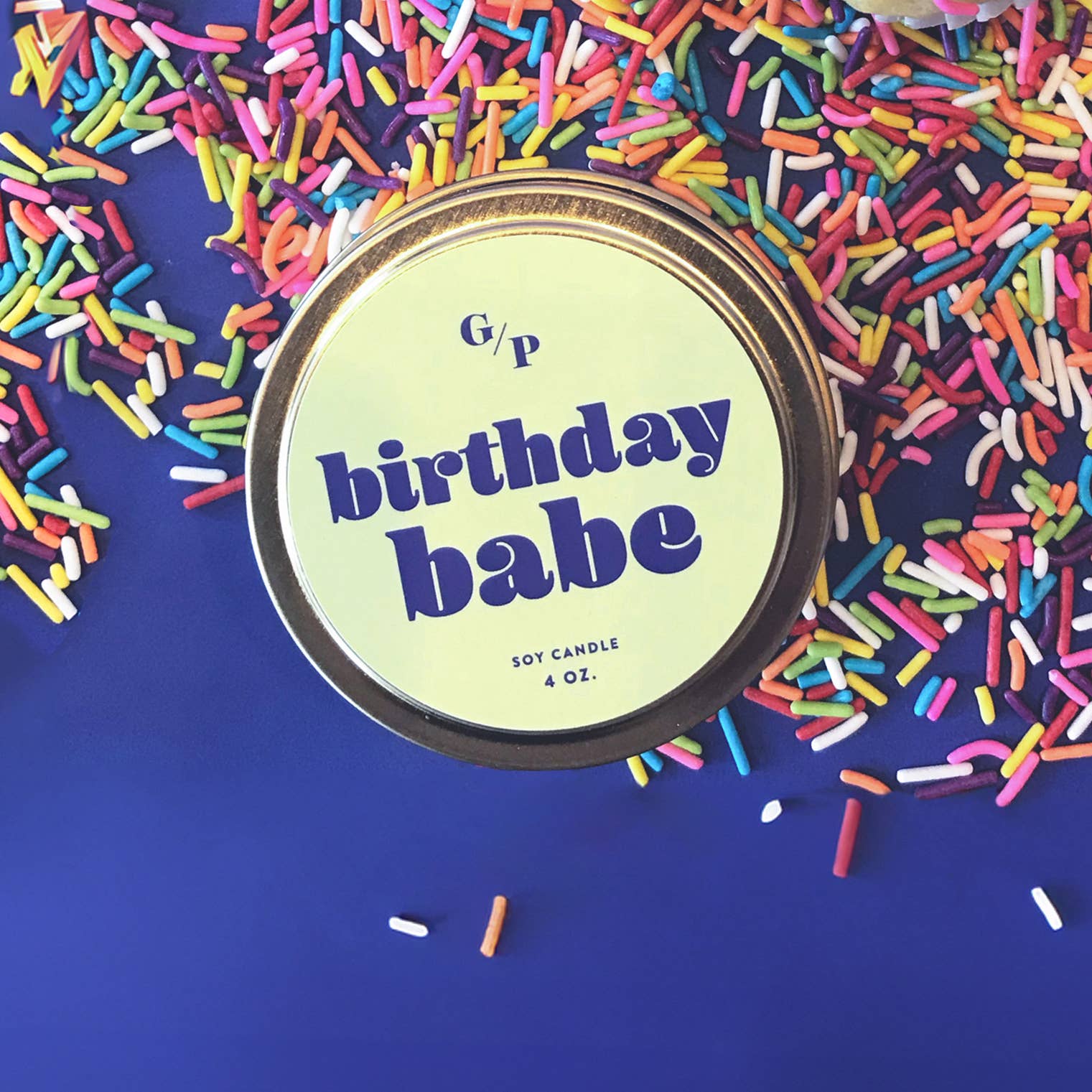 GP Candle Co. - Wholesale Travel Candles - Birthday Babe Just Because 4 oz. Candle Tin3