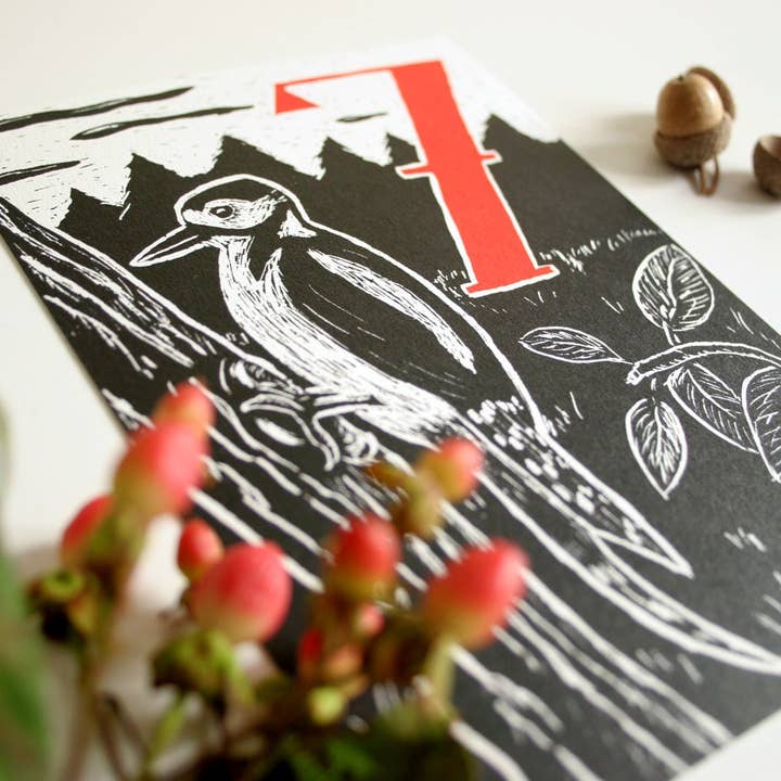 Katja Rub - Wholesale Birthday Card - Postcard Woodpecker, Birthday Card for Children, Forest Animal2