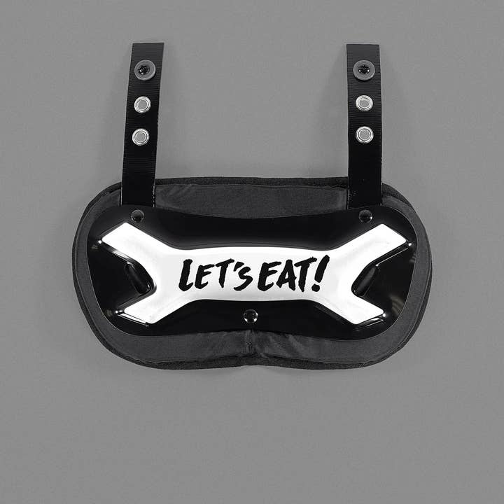 White Let's Eat Sticker for Back Plate for wholesale on Faire