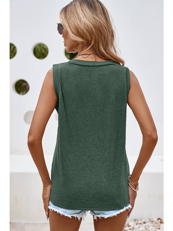 Little Daisy Closet - Wholesale Tank Top - Women's - LDC Ribbed V Neck Tank