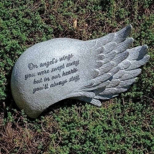 Memorial Wing-Shaped Garden Stone for wholesale by Roman