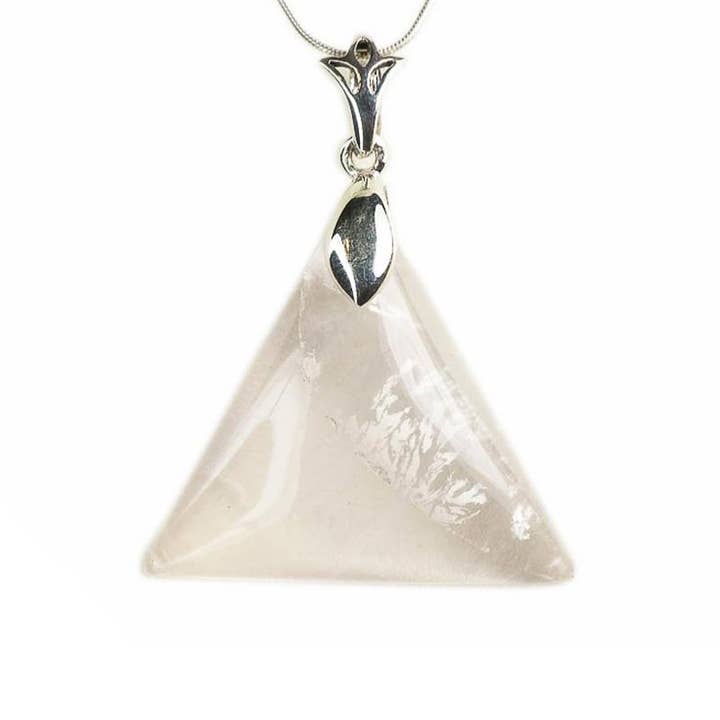 Pendentif quartz rose Brésil A argent 925 pour la vente par La Boîte à Cailloux