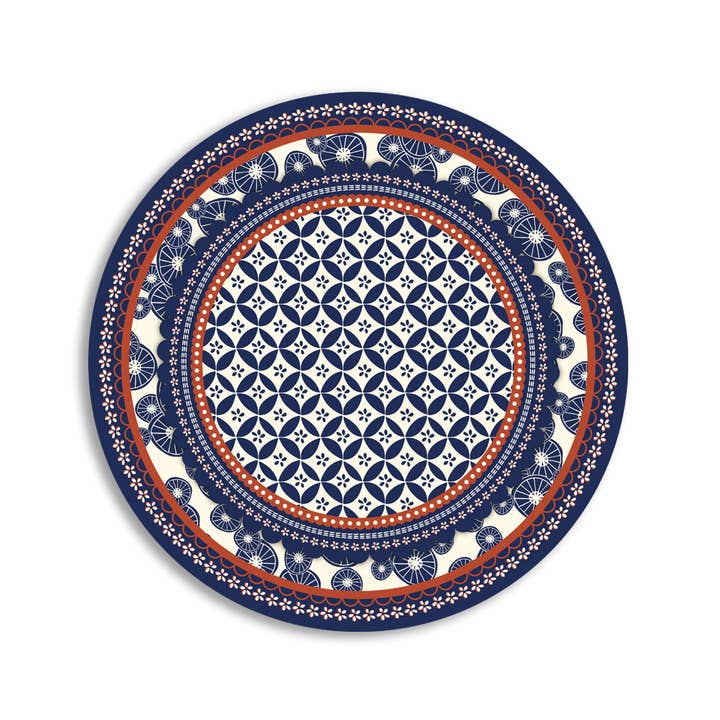 Emily Evans - Vente Sets de table - Ensemble de 6 sets de table ronds motif Japon6