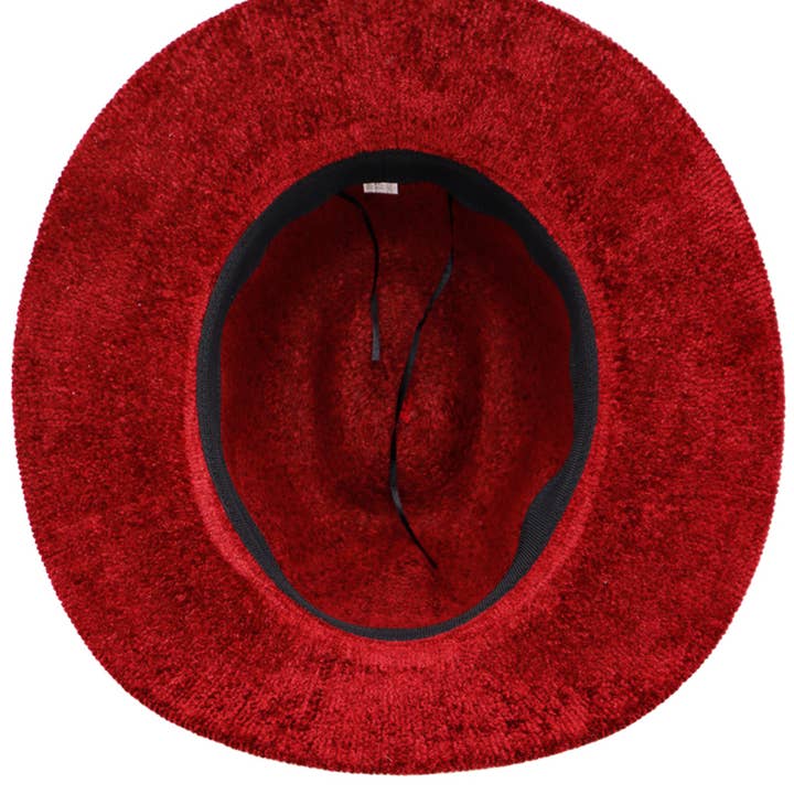 Cap Zone – wholesale Fedora – Women’s – Velvety Corduroy Woven Chenille Floppy Fedora Rancher Hat8