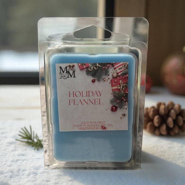 Holiday Flannel Wax Melt for wholesale by Meltin Mama