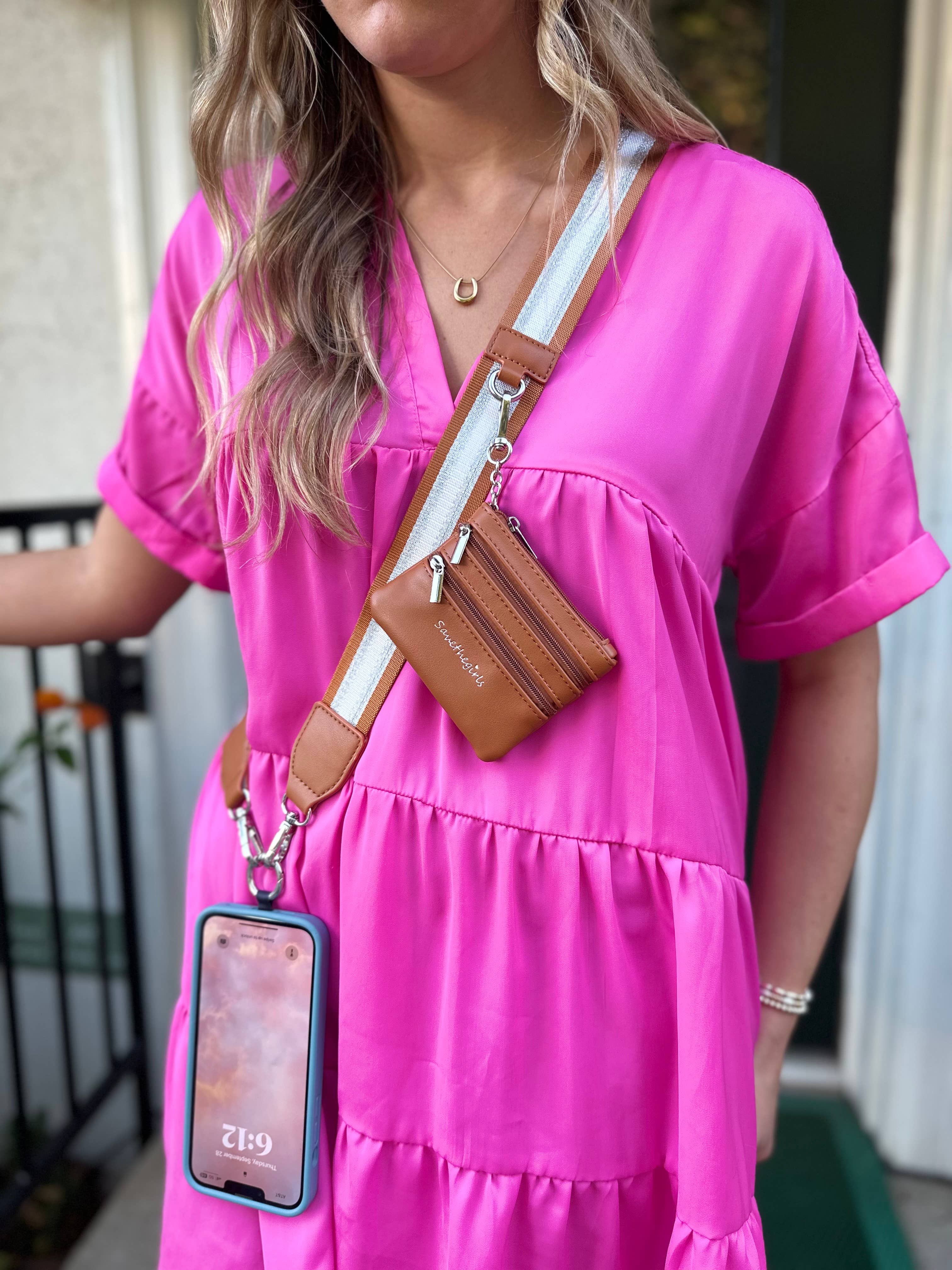 Save The Girls - Wholesale Bag Strap - Women's - Clip & Go Crossbody Strap with Pouch - Stripe Collection1