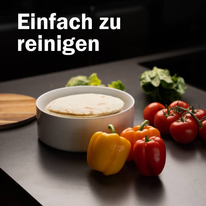 Sayano Deutschland GmbH - Wholesale Kitchen appliance - Tortilla Warmer with Wooden Lid 23.5 cm Ceramic | Tortillada4