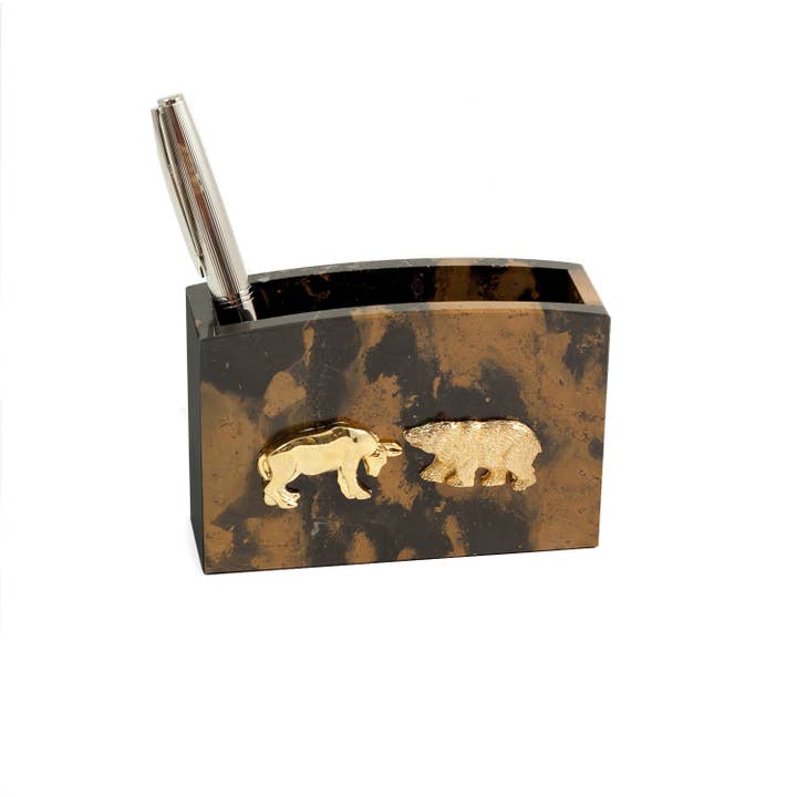 BeyBerk International - Wholesale Pen & Pencil Holder - Tiger Eye Pen Cup