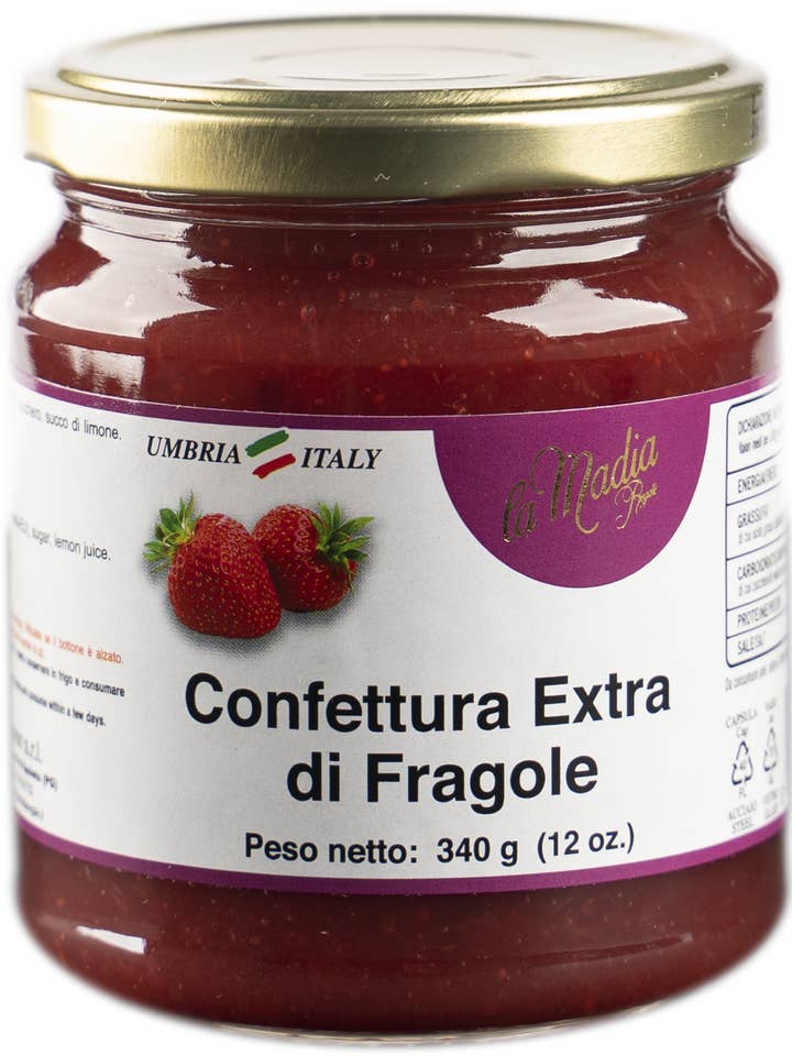 STRAWBERRY EXTRA JAM 340g for wholesale by La Madia Regale
