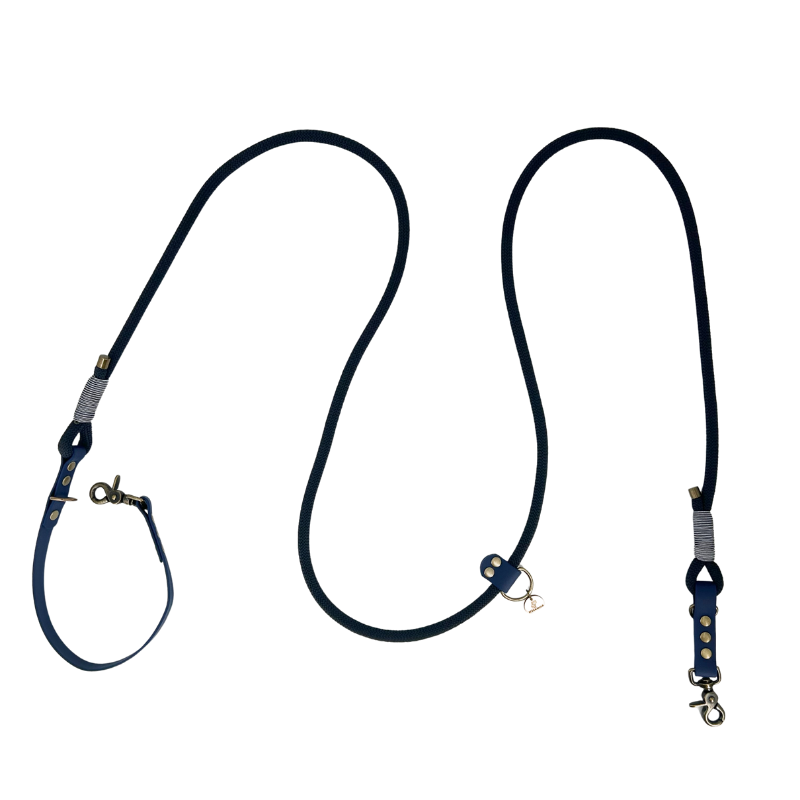 KITSUNE.DOG - Wholesale Pet Leash - Dog - Leave MULTIPOSITION marine paracord / midnight blue biothane1