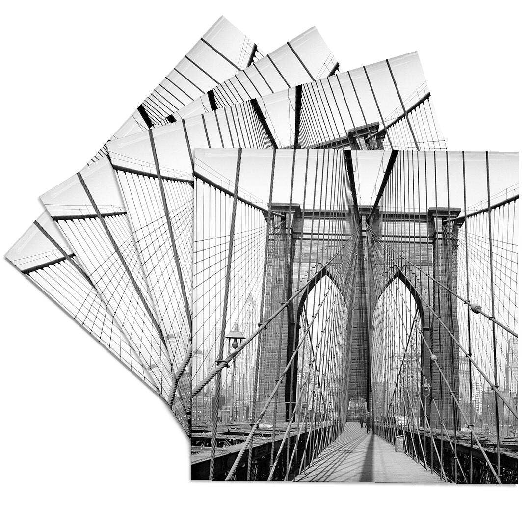 3dRose - Wholesale Coasters - 3dRose, Brooklyn Bridge, 1948, New York , Coaster0