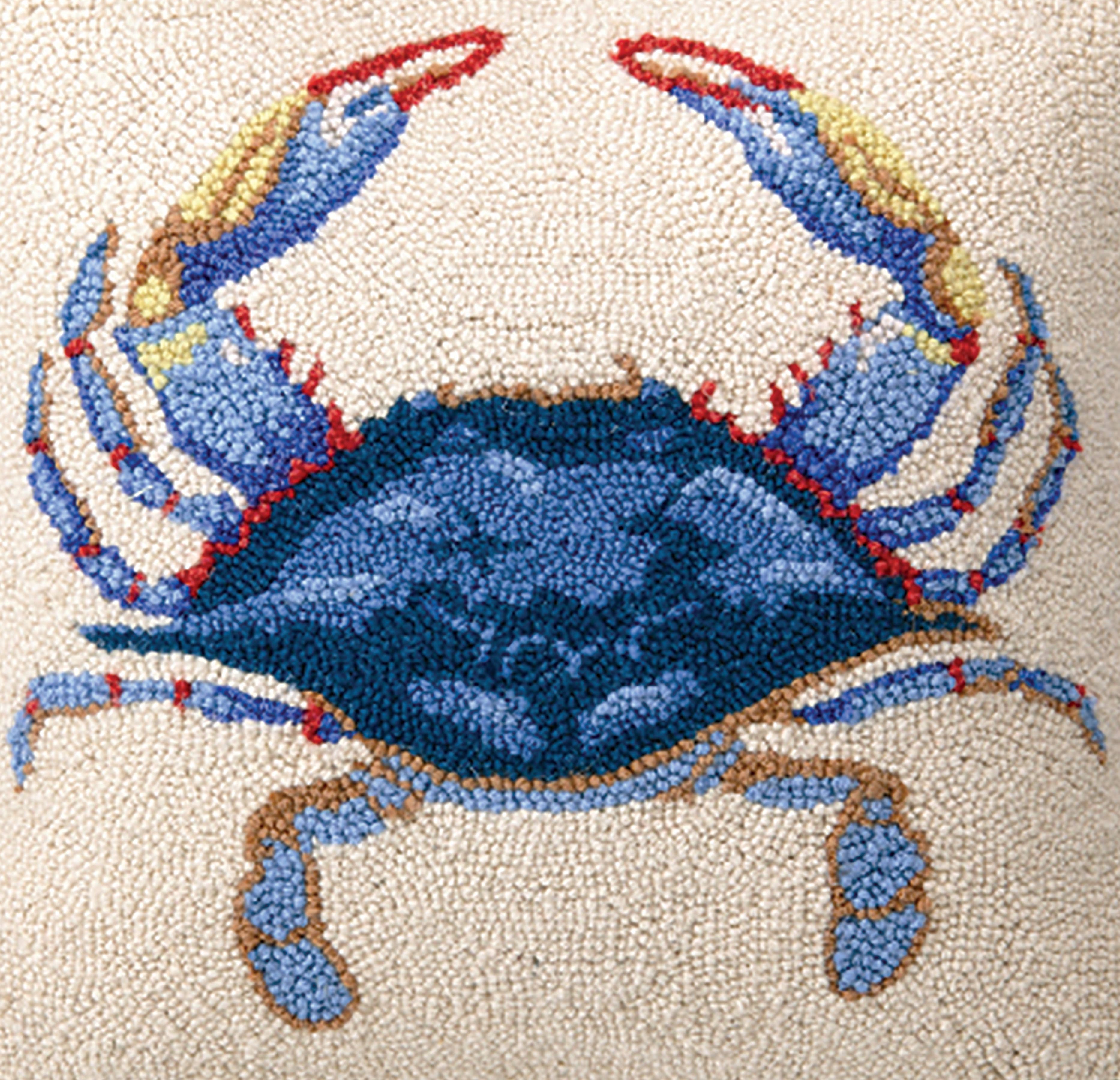 Peking Handicraft - Wholesale Throw/Decorative Pillow - Blue Crab Hook Pillow2