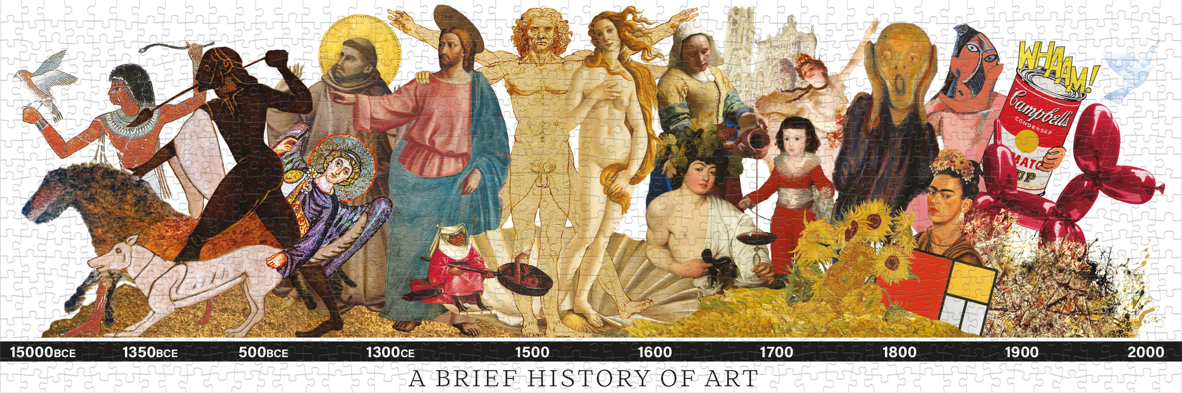 Unemployed Philosophers Guild - Wholesale Puzzle - Adult - Brief History of Art Puzzle1