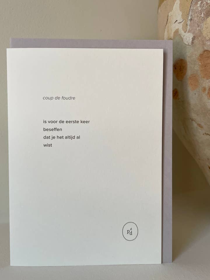 wenskaart liefde - 'coup de foudre' voor wholesale door Pas de deux