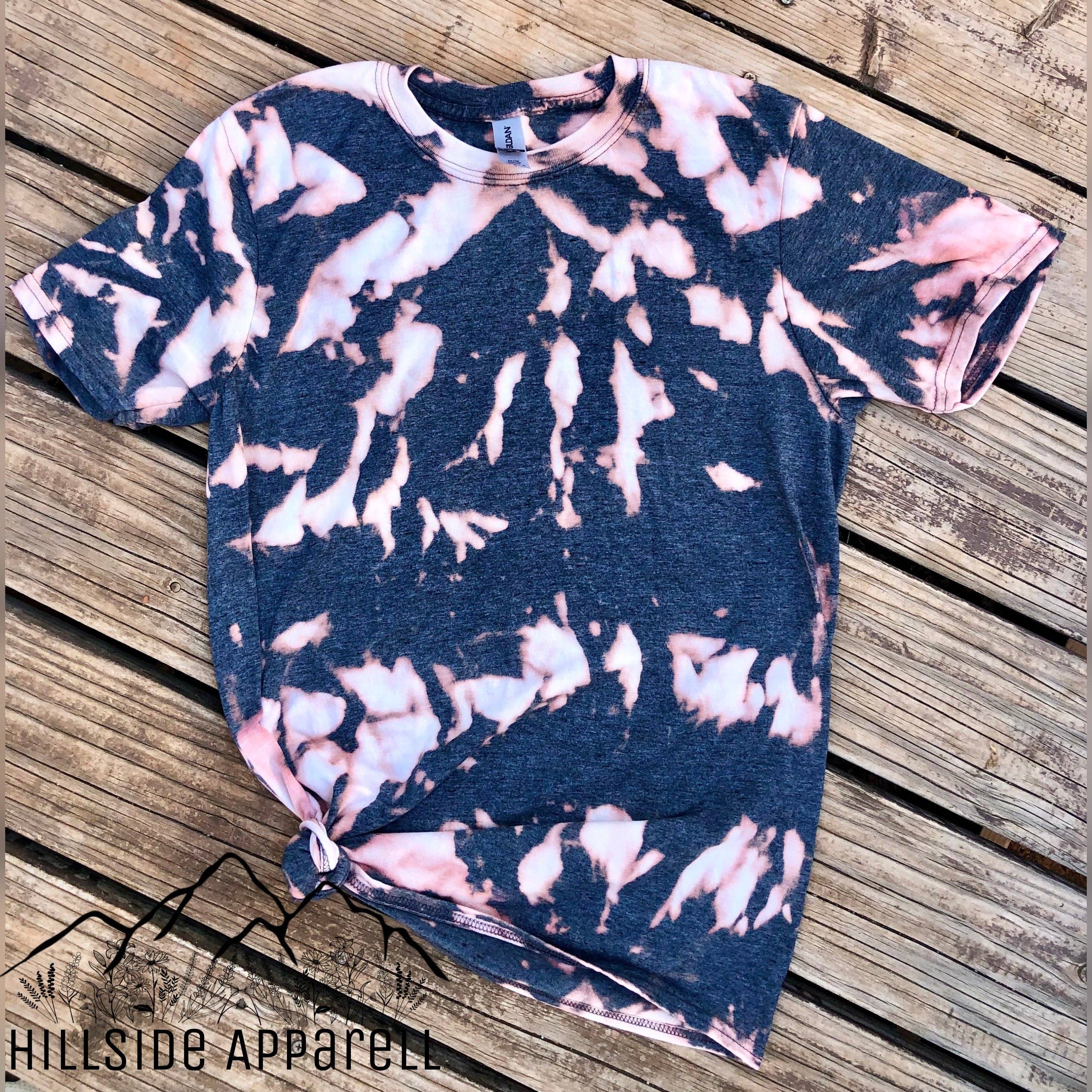 Hillside Apparell - Wholesale T-shirt – women's - Charcoal Gray "Acid Wash" Tee