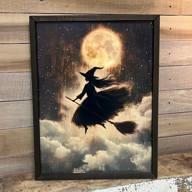 HMK134 Halloween Witch Box Frame for wholesale by JanMichaels Art & Home