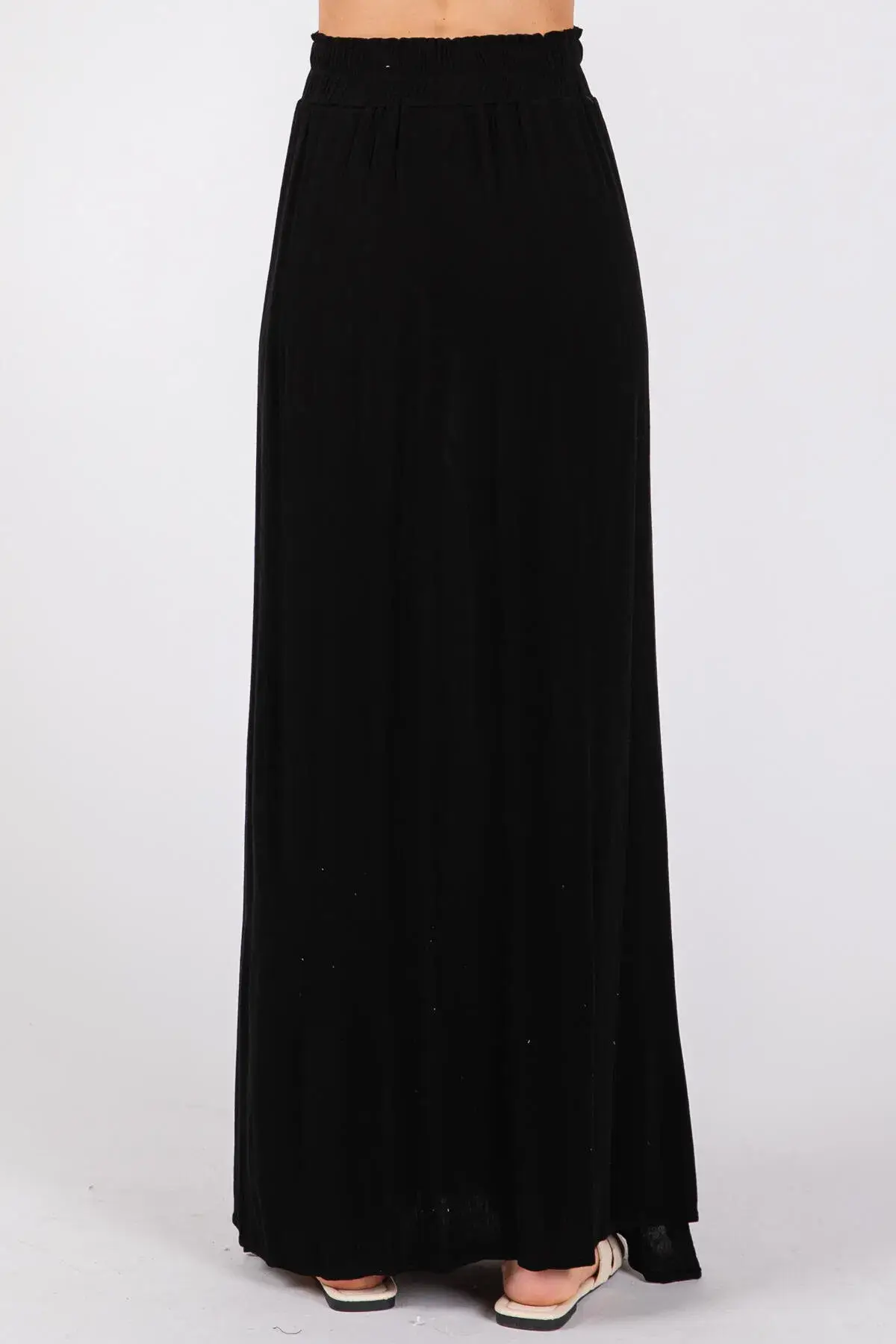 Final Touch - Wholesale Skirt - Women's - Solid Thigh Split Maxi Skirt - S80050A4