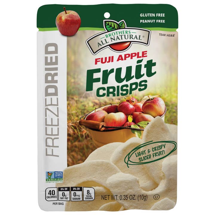 Freeze-Dried Fuji Apple Fruit Crisps (½ cup bags) for wholesale by Brothers All Natural