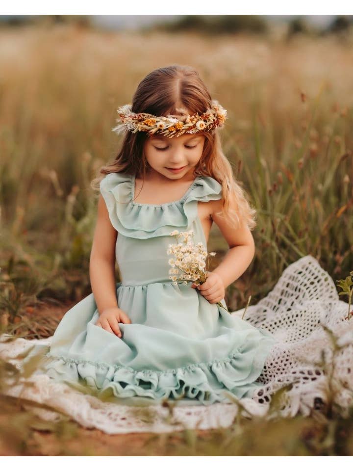 Bailey's Blossoms - Wholesale Dress - Women's - Mommy and Me Nellie Ruffle Maxi Dress - Sage5