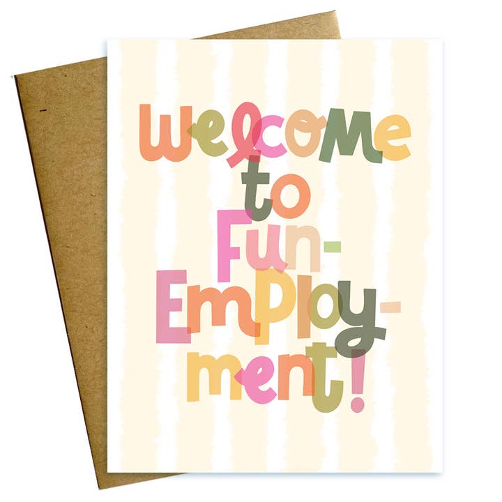 Welkom bij de Funemployment-pensioenkaart voor wholesale door Maggie Moore Studio