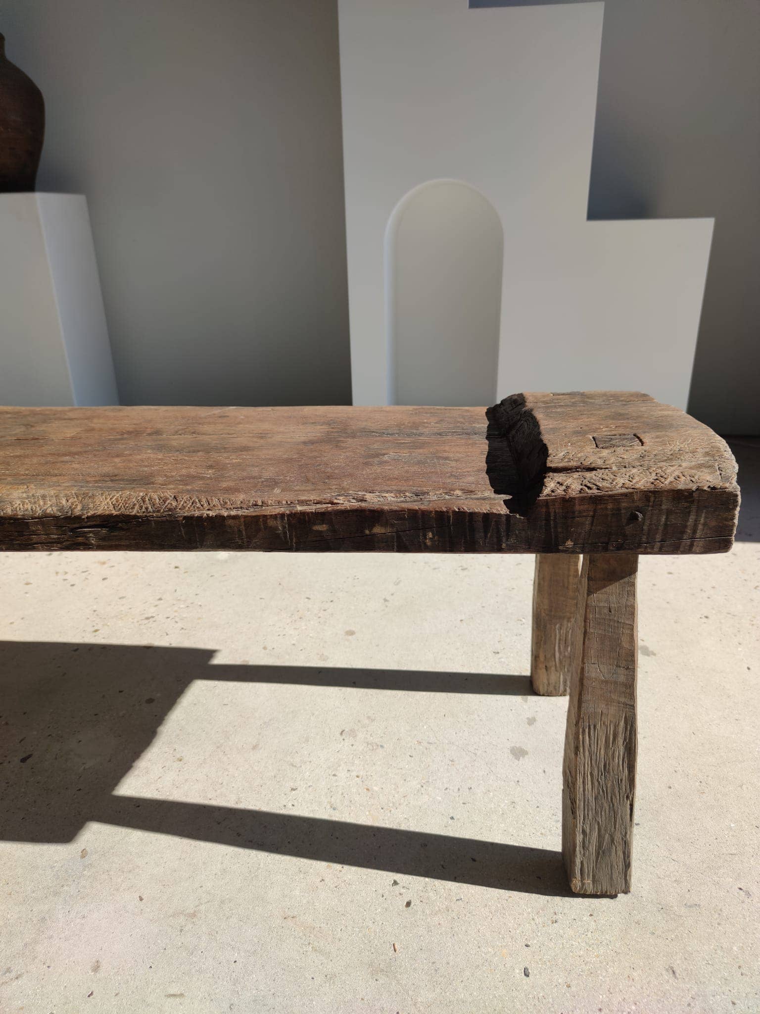 Office Objets - Wholesale Bench - Very large antique teak bench H:50cm L:2m0660