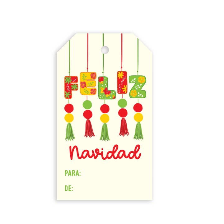 Feliz Navidad Mexican Gift Tags for wholesale by Lucy Loves Paper