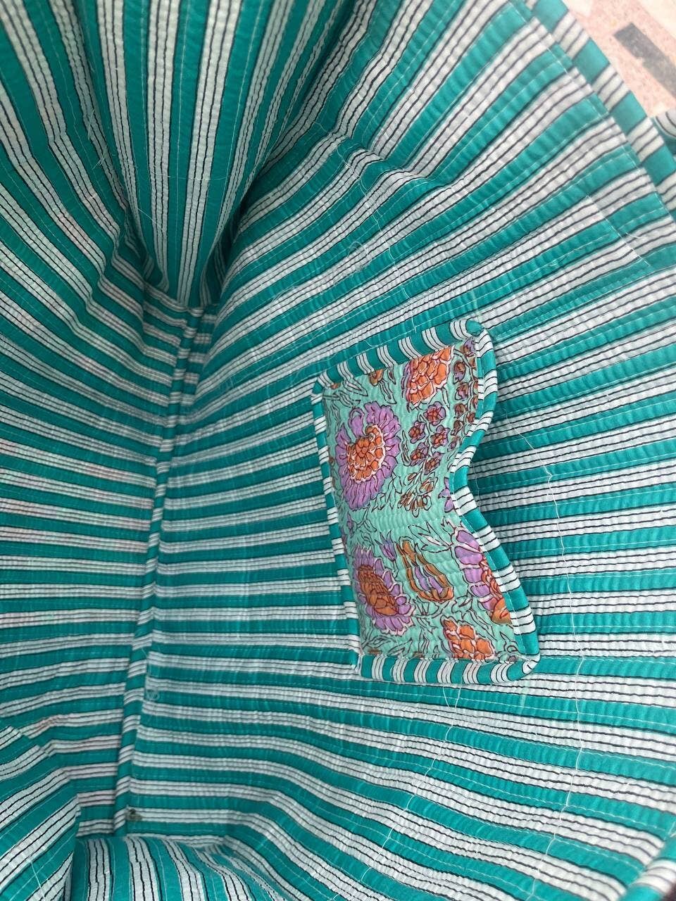 Bhawana Handicrafts - Wholesale Tote Bag - Women's - Pure Cotton Hand Block Print Kantha Tote Shopping Bag4