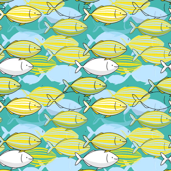 Salpa Salpa Drömfisk Illustrationsposter Med Mönster för wholesale av Tostoini