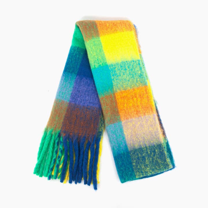 Sarta Accessories – wholesale Scarf – Women's – Allie Heavyweight Scarf - Multi, Square Colour Block2