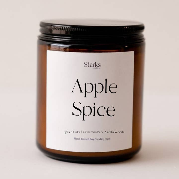 Starks candle co. - Wholesale Jar/Filled Candle - Apple Spice 9 oz candle0