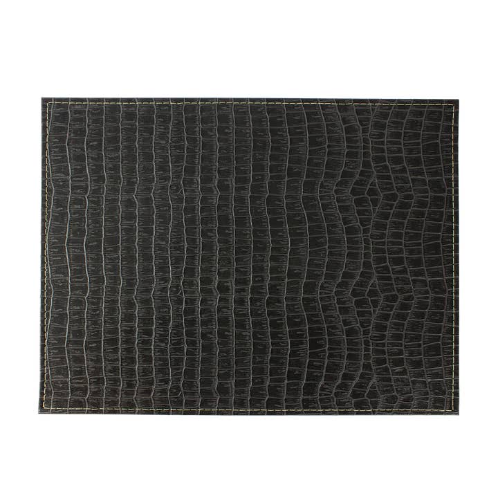 Placemat Classic Exotic Big Crocodile-Black for wholesale by DAVANTI