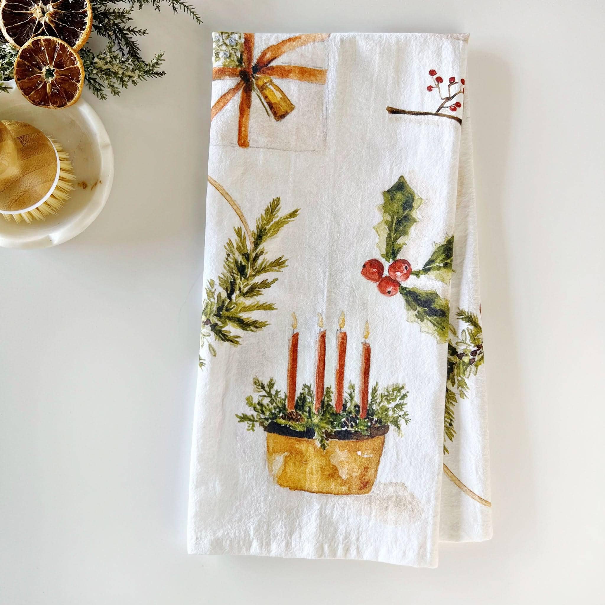 emily lex studio - Wholesale Tea Towel - yuletide cotton flour sack tea towel4