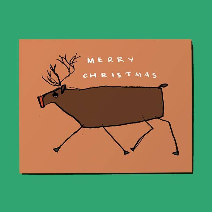 Merry Christmas rendier kaart voor wholesale door bethmade