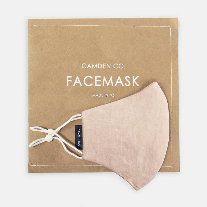 Face Mask - Blush Linen for wholesale by Camden Co