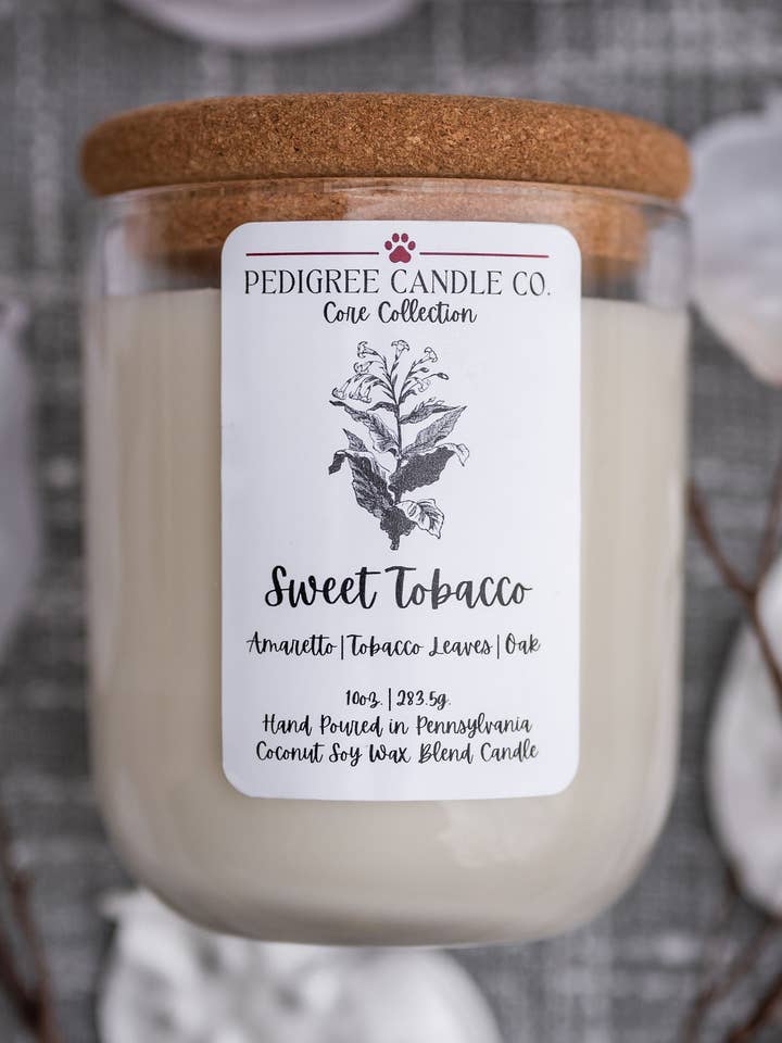 Candela di tabacco dolce per la vendita all'ingrosso da parte di Pedigree Candle Co.