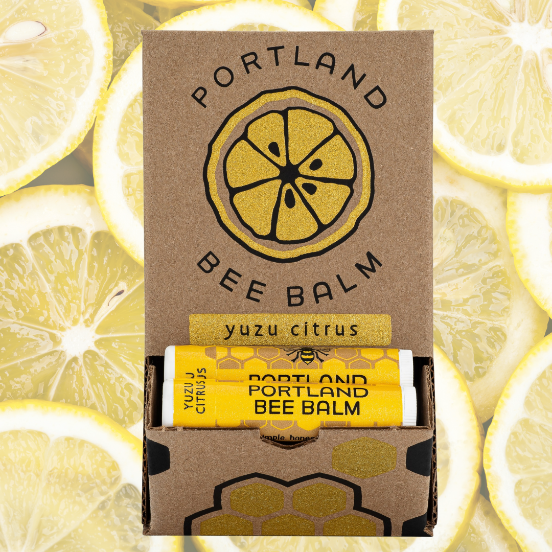 Portland Bee Balm – wholesale Läppbalsam – Yuzu Citrus Bivax Läppbalsam Display – 24-pack3