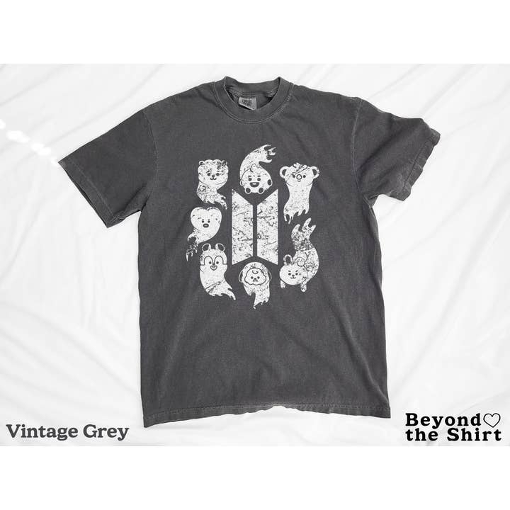 BeyondtheShirt - Wholesale Screen Printed T-Shirt - Unisex - BT21 BTS Ghosts Halloween T-Shirts and Sweatshirts5