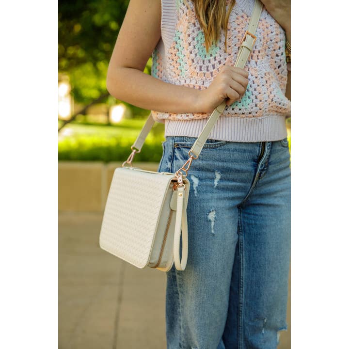 Ever, AJ - Wholesale Bible Cover - Bible Cover, Weave Bible Case, Crossbody PEARL2