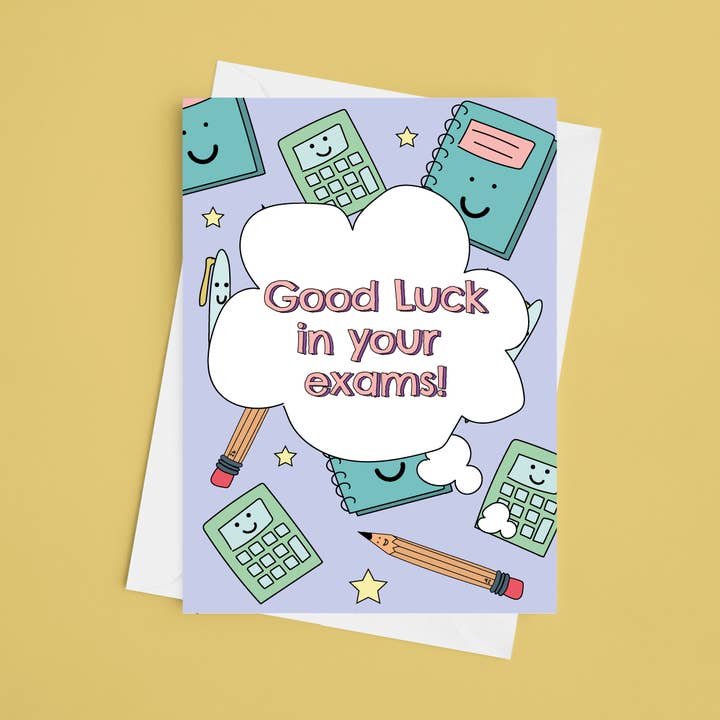 Boa Sorte nos seus exames - Cartão de Parabéns 5x7 por atacado de Laura Lonsdale