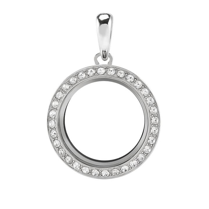 Origami Owl - Wholesale Locket necklace - Bailed Twist Living Locket with Clear Crystals