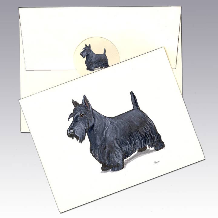 Cartes de billets écossais terrier pour la vente par Zeppa Studios
