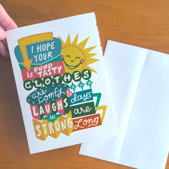 Placa Vintage "Espero..." Cartão Ilustrativo por atacado de To Draw Attention