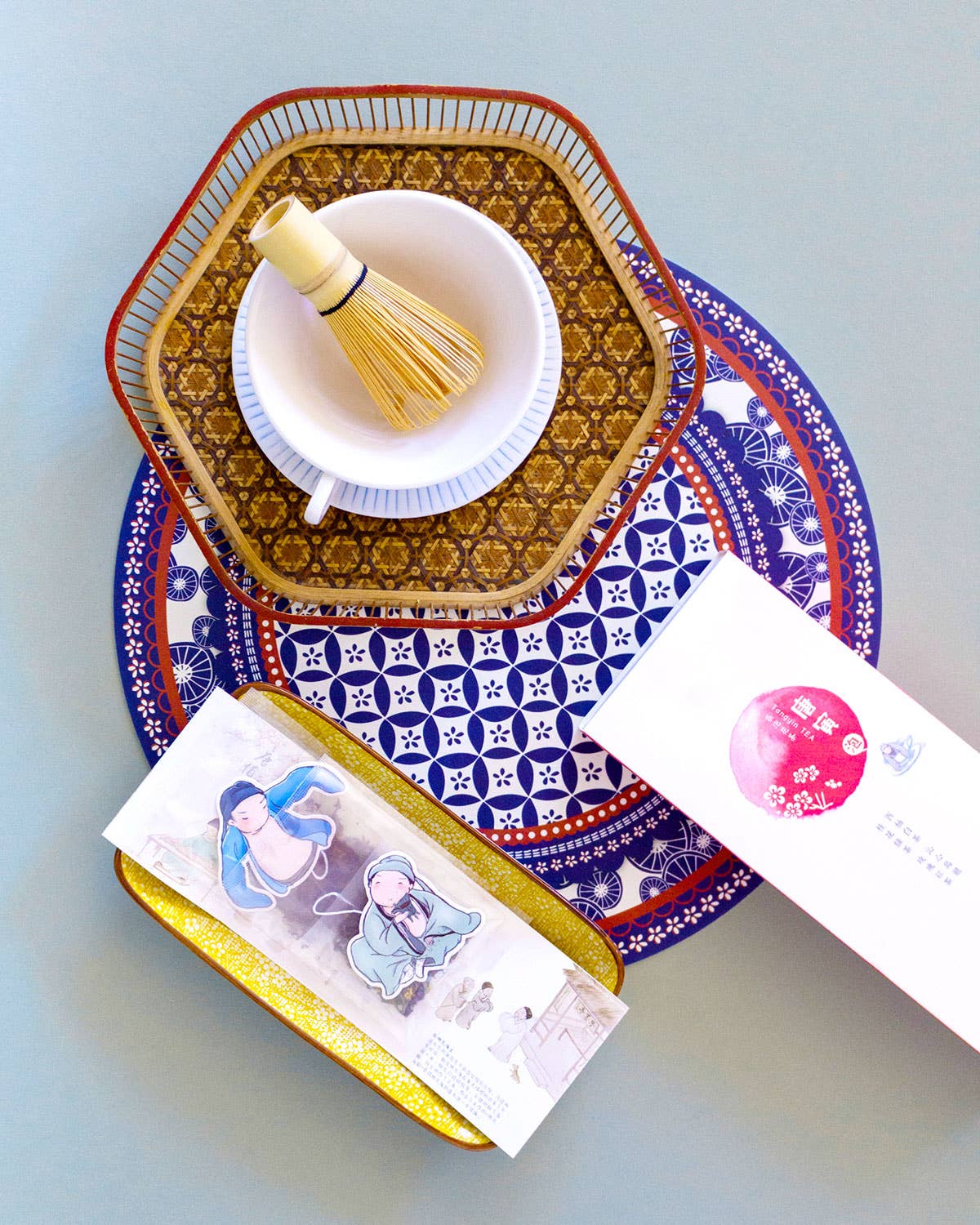 Emily Evans - Vente Sets de table - Ensemble de 6 sets de table ronds motif Japon2