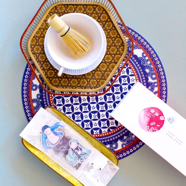 Emily Evans - Vente Sets de table - Ensemble de 6 sets de table ronds motif Japon2