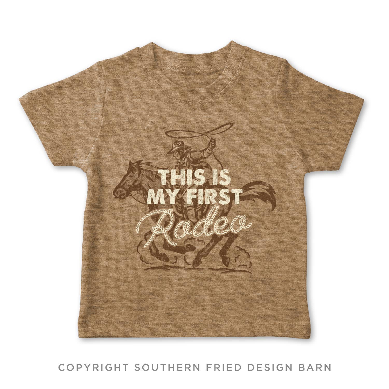SOUTHERN FRIED DESIGN BARN - Wholesale Screen Printed T-Shirt - Kids - This Is My First Rodeo - Toddler Tee