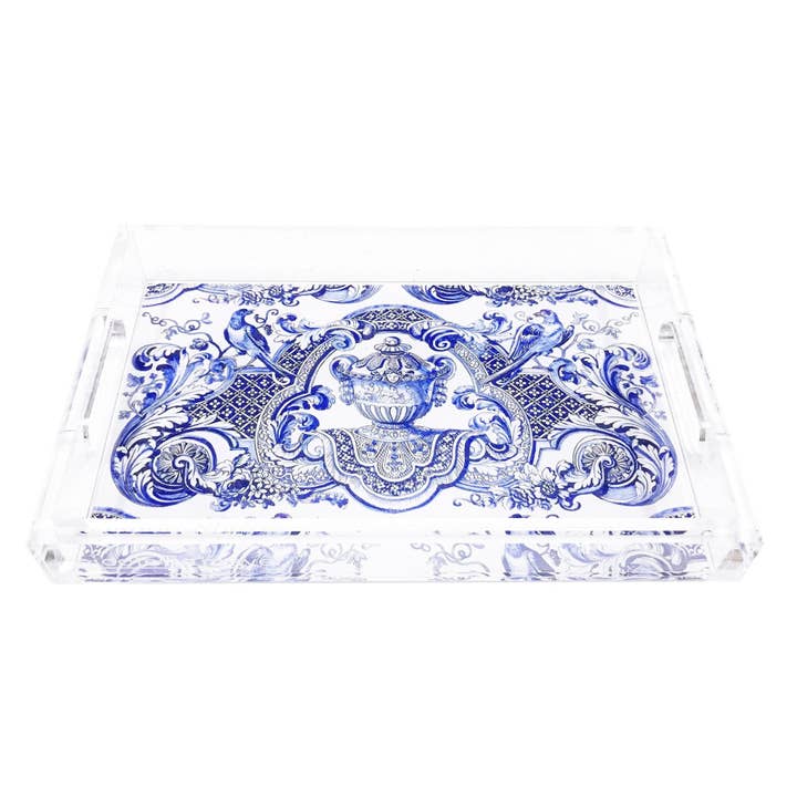 Royal Delft William Mary Blue Vanity Tray 12,25X7,75 voor wholesale door Nicolette Mayer Collection