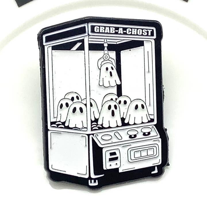 Máquina de Garras de Fantasmas de Halloween Pin de Esmalte Broche de Lapela por atacado de All Little Cute Things
