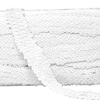 Mandala Crafts – Engroshandel Håndværk forsyninger – Mandala Håndværk Elastisk Paillet, Flad Glitter Stretch Bling Paillette Stof Bånd, Metallisk Applikation Trim Blonder til Kjole Pynt, Pandebånd10