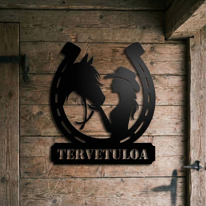 Placa Metálica Equestre Soulmates por atacado de Teraskyltit.fi