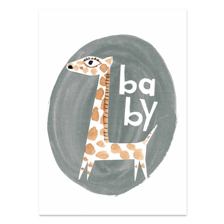 Nelson Line - Wholesale Baby Card - Baby Giraffe - New Baby Card